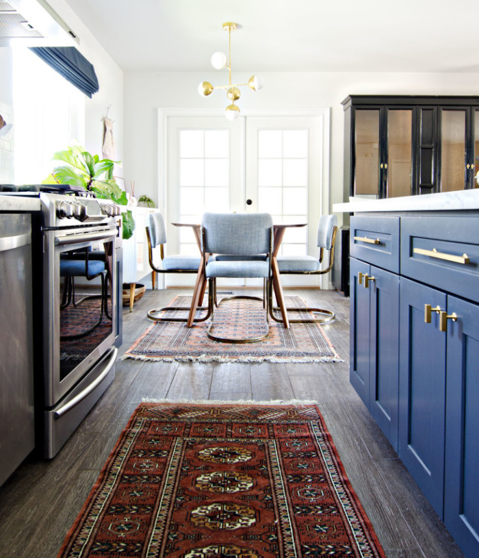 brittanyMakes - Navy, Gold, White Kitchen Reveal