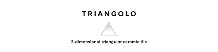 Triangolo 3-dimensional triangle ceramic tile