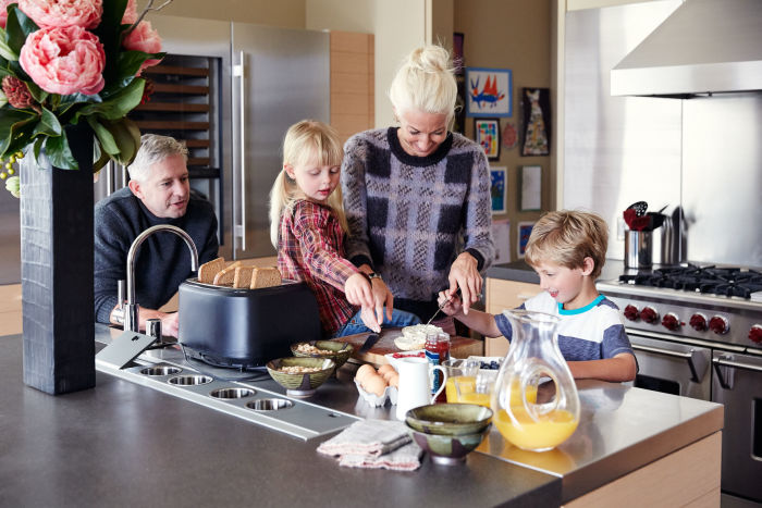 Family Eating Breakfast Together
