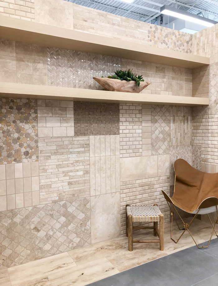 Numerous options in beige and cream marble mosaics