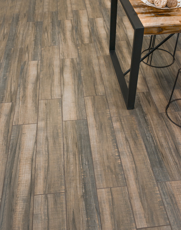 Forest 8x36 wood-look porcelain tile in Walnut