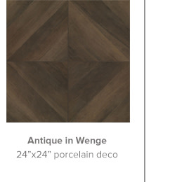 Antique in Wenge 24x24 porcelain deco