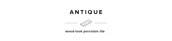 Antique wood-look porcelain tile