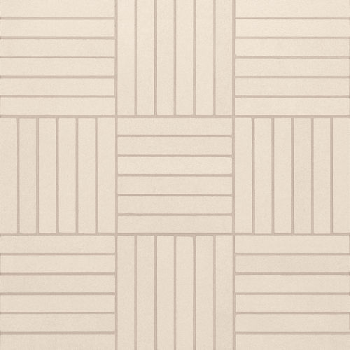 Sahara .5" x 4" Matte Crosshatch Porcelain Mosaic Tile in White