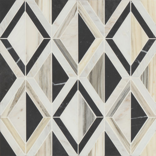 Blomma Honed Marble Mosaic Tile In Bianco World Of Mosaics