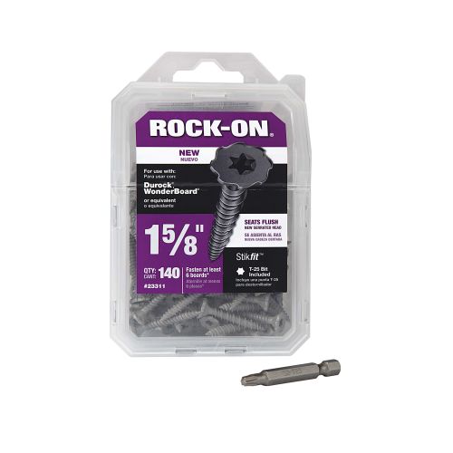 Rock-On #9 x 1-5/8 in. Serrated Head Star Cement Board Screws (140-Pk)