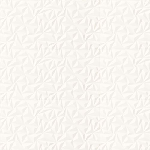 Shape 16" x 32" Angle Design Matte Ceramic Tile in White