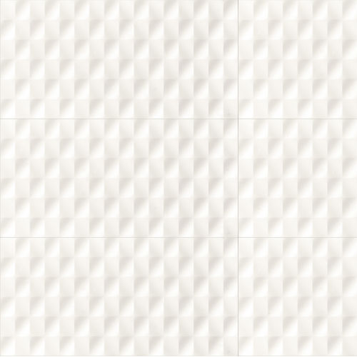 Shape 16" x 32" Mesh Design Matte Ceramic Tile in White