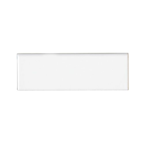 Traditions 2" x 6" Glossy Ceramic Bullnose in Ice White