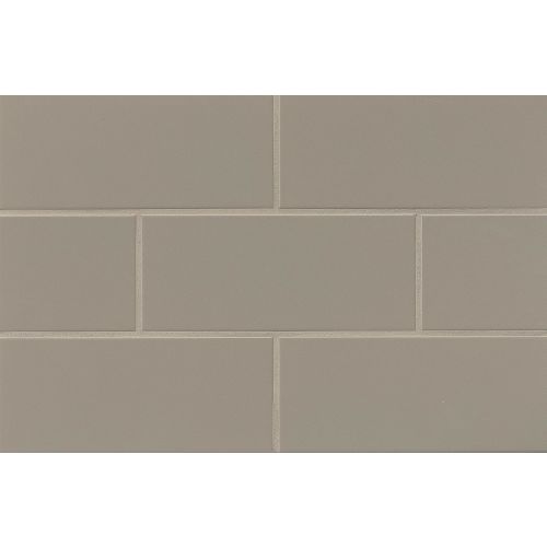 Traditions 4" x 10" Glossy Ceramic Tile in Taupe