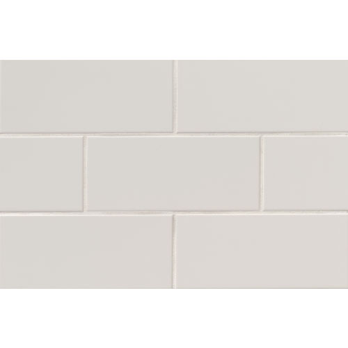 Traditions 4" x 10" Glossy Ceramic Tile in Tender Gray