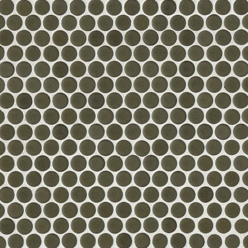 360 3/4" x 3/4" Penny Round Matte Mosaic Tile in Shale