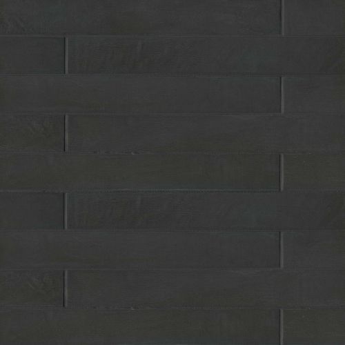 Allora 3" x 24" Matte Porcelain Tile in Solid Black