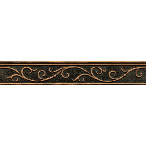 Ambiance 2" x 12" Gothic Leaf Liner in Venetian Bronze
