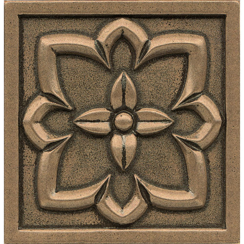 Ambiance 4" x 4" Romanesque Metal Resin Insert in Bronze