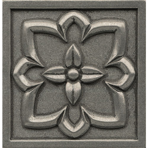 Ambiance 4" x 4" Romanesque Metal Resin Insert in Pewter