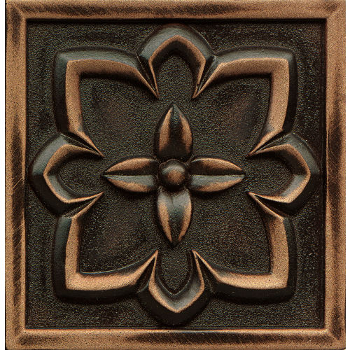 Ambiance 4" x 4" Romanesque Metal Resin Insert in Venetian Bronze