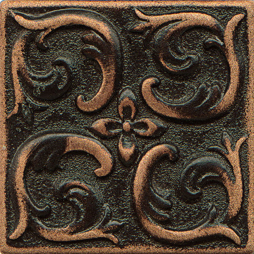 Ambiance 2" x 2" Wave Metal Resin Insert in Venetian Bronze