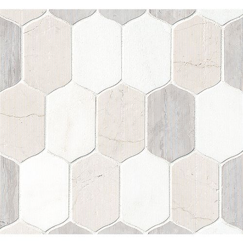 Luxembourg Lily Stone Blend Mosaic Tile in Tuileries