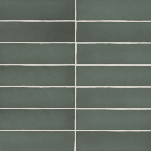Makoto 2.5" x 10" Matte Ceramic Wall Tile in Midori Green