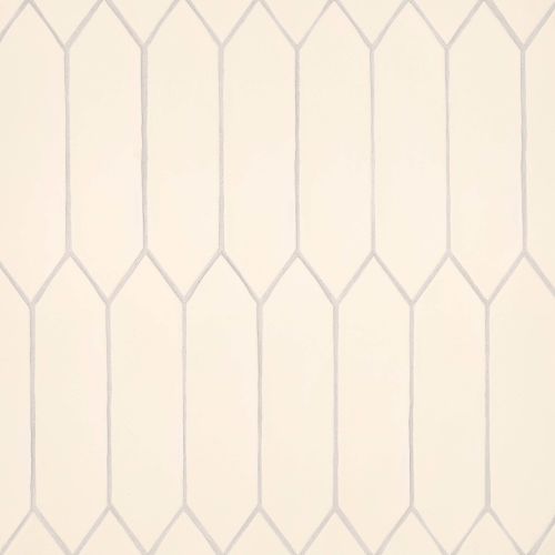 Reine 3" x 12" Picket Pattern Matte Ceramic Wall Tile in Ivory