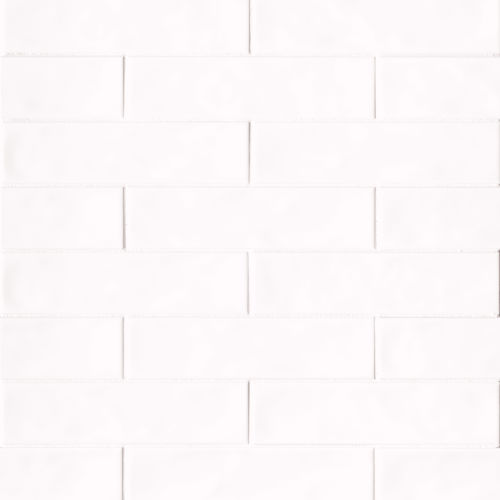Sorrento 2.5" x 10.25" Ceramic Wall Tile in Bianco