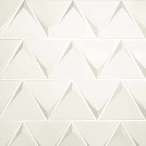 Triangolo 5" x 5" Wall Tile in White