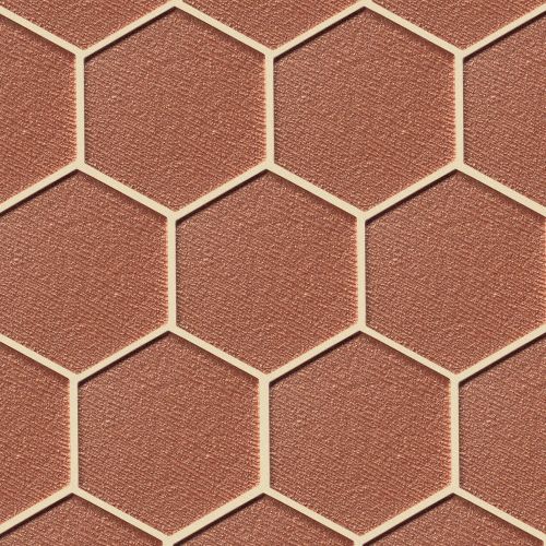 Verve 4-7/8" x 5-5/8" Wall Mosaic in Coral Spice