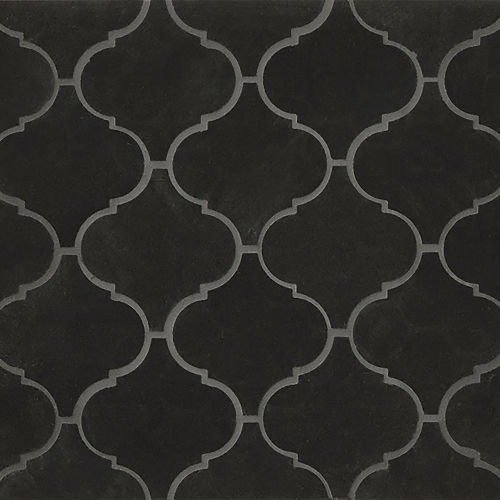 Absolute Black Polished Arabesque Granite Mosaic Tile