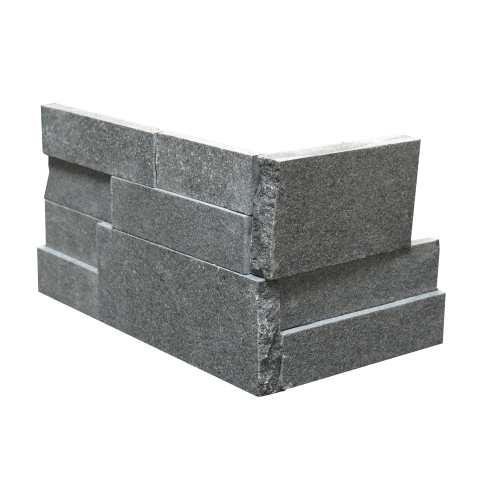 Absolute Black 6" x 24" Flamed Granite Ledger Corner