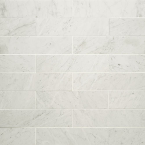 White Carrara 3" x 12" Floor & Wall Tile