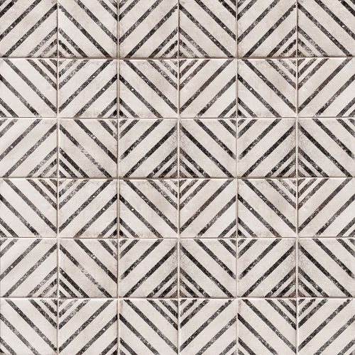 Vivace 4" x 4" Decorative Tile in Motif Rice