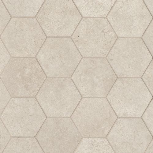 Materika 3" Hexagon Matte Porcelain Mosaic in Sand