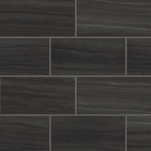 Highland 12" x 24" Floor & Wall Tile in Black