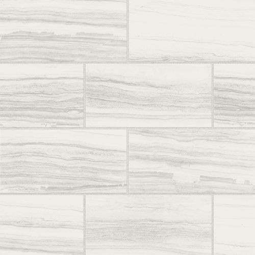 Highland 12" x 24" Floor & Wall Tile in White