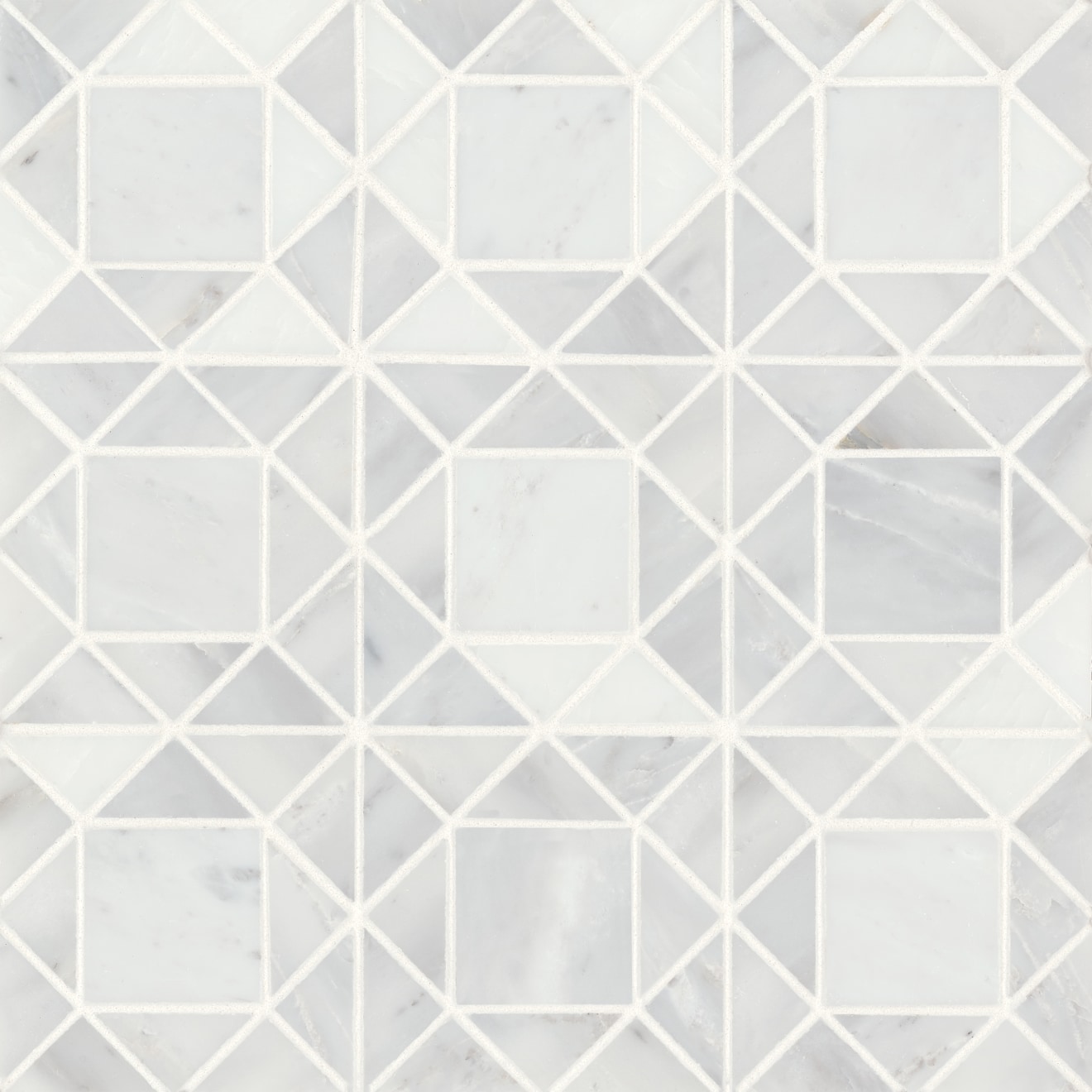 Monet Honed Marble Mosaic 2 Tile in Oriental White