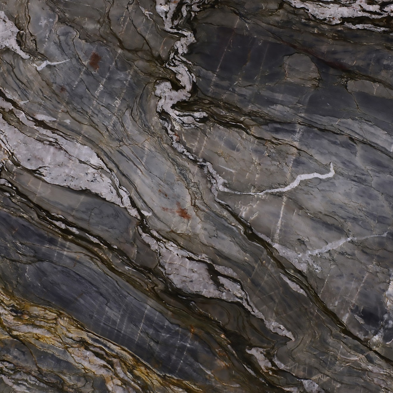 Tempest Blue Polished Quartzite in 2cm Bedrosians Tile & Stone