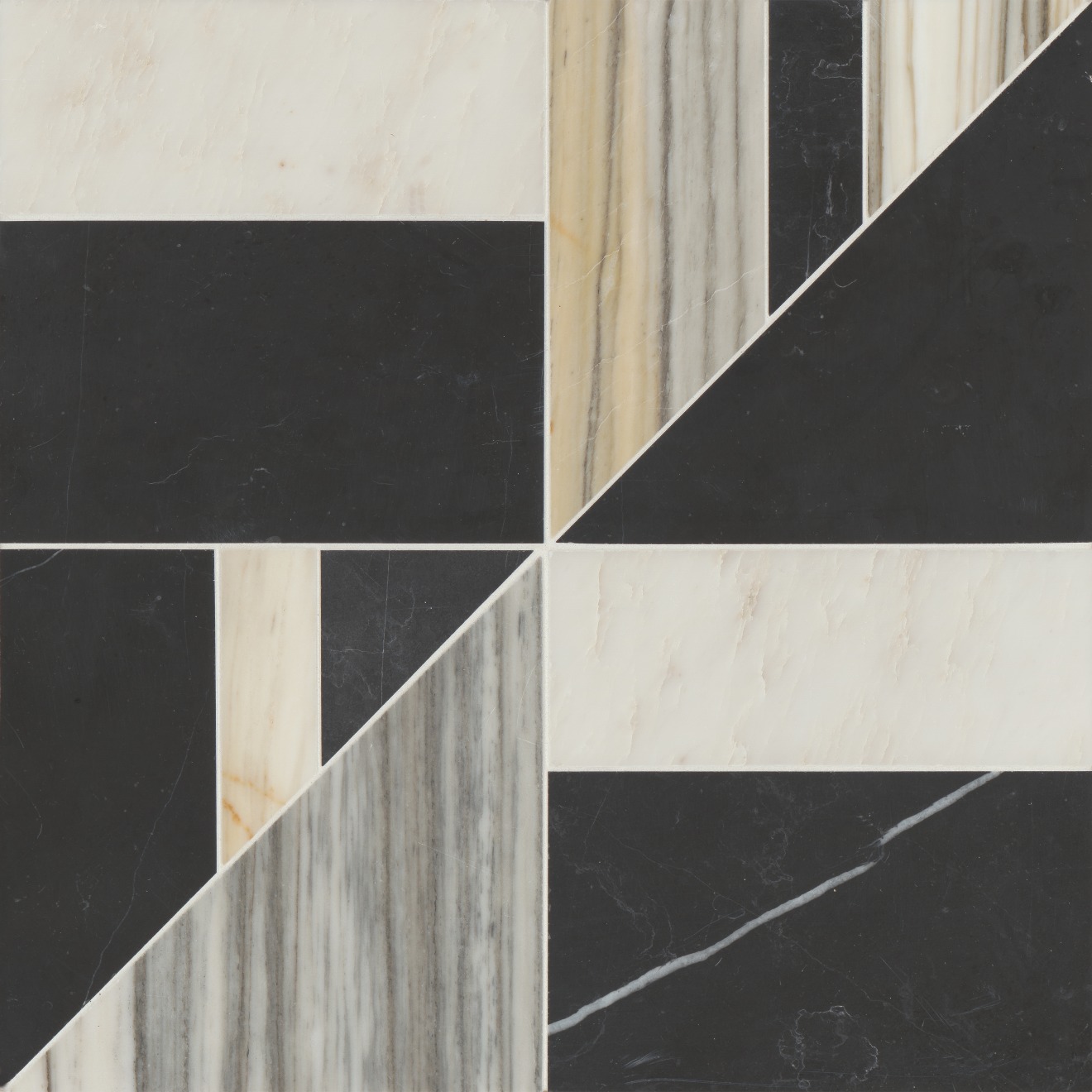 Modni Lennox Honed Marble Mosaic Tile in Warm Blend | Bedrosians