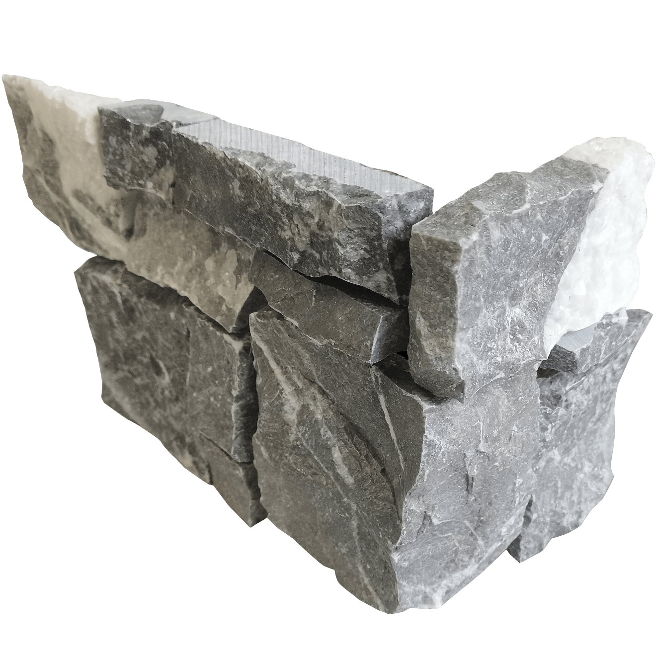 Jumbo Ledger 8 X 20 Marble Wired Mesh Corner In Fossil Grey jumbo-ledger-8-x-20-marble-wired-mesh-corner-in-fossil-grey