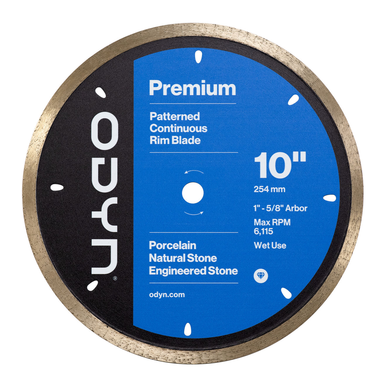 Odyn 10 in. Premium Pattern Continuous Rim Blade