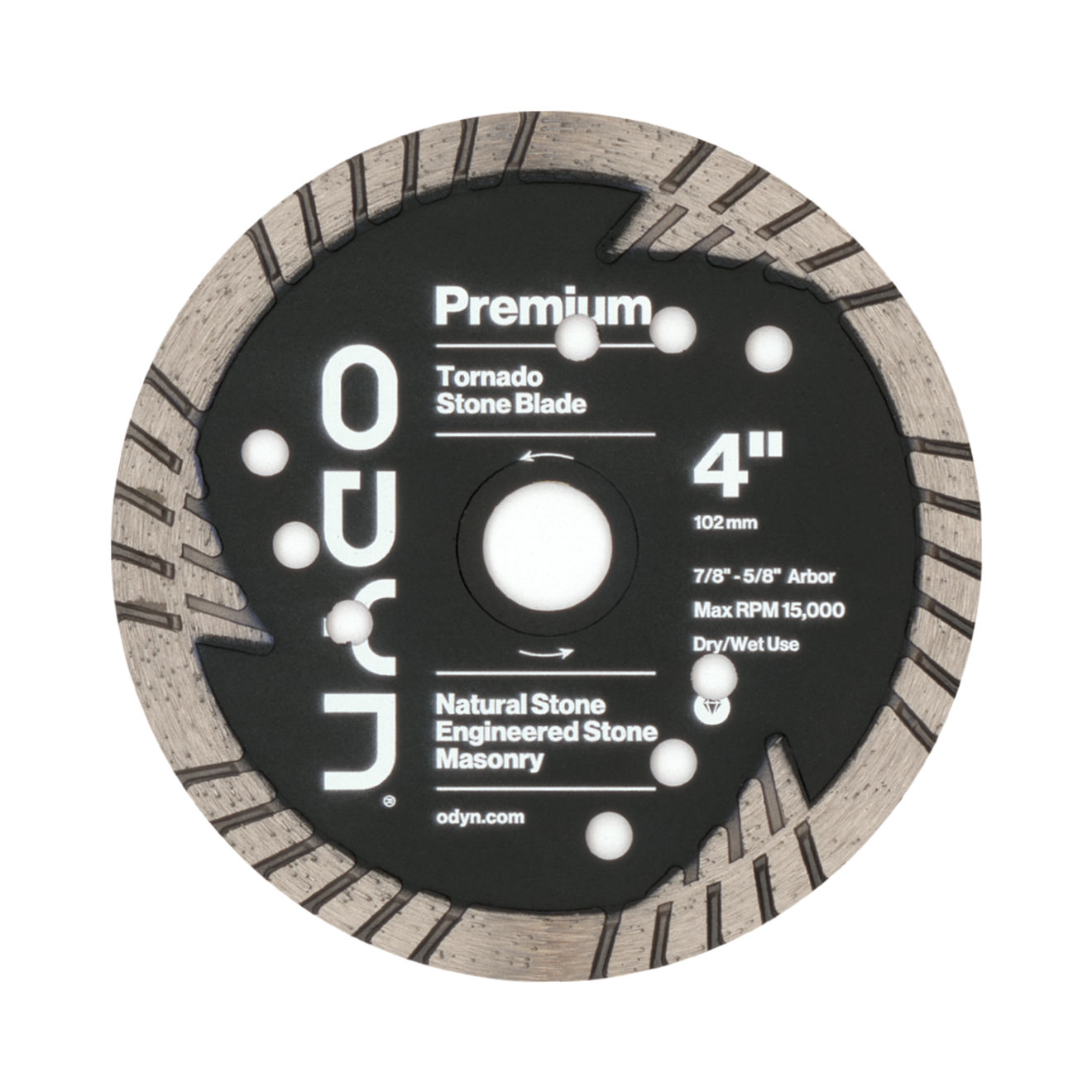 Odyn 4 in. Premium Tornado Stone Blade