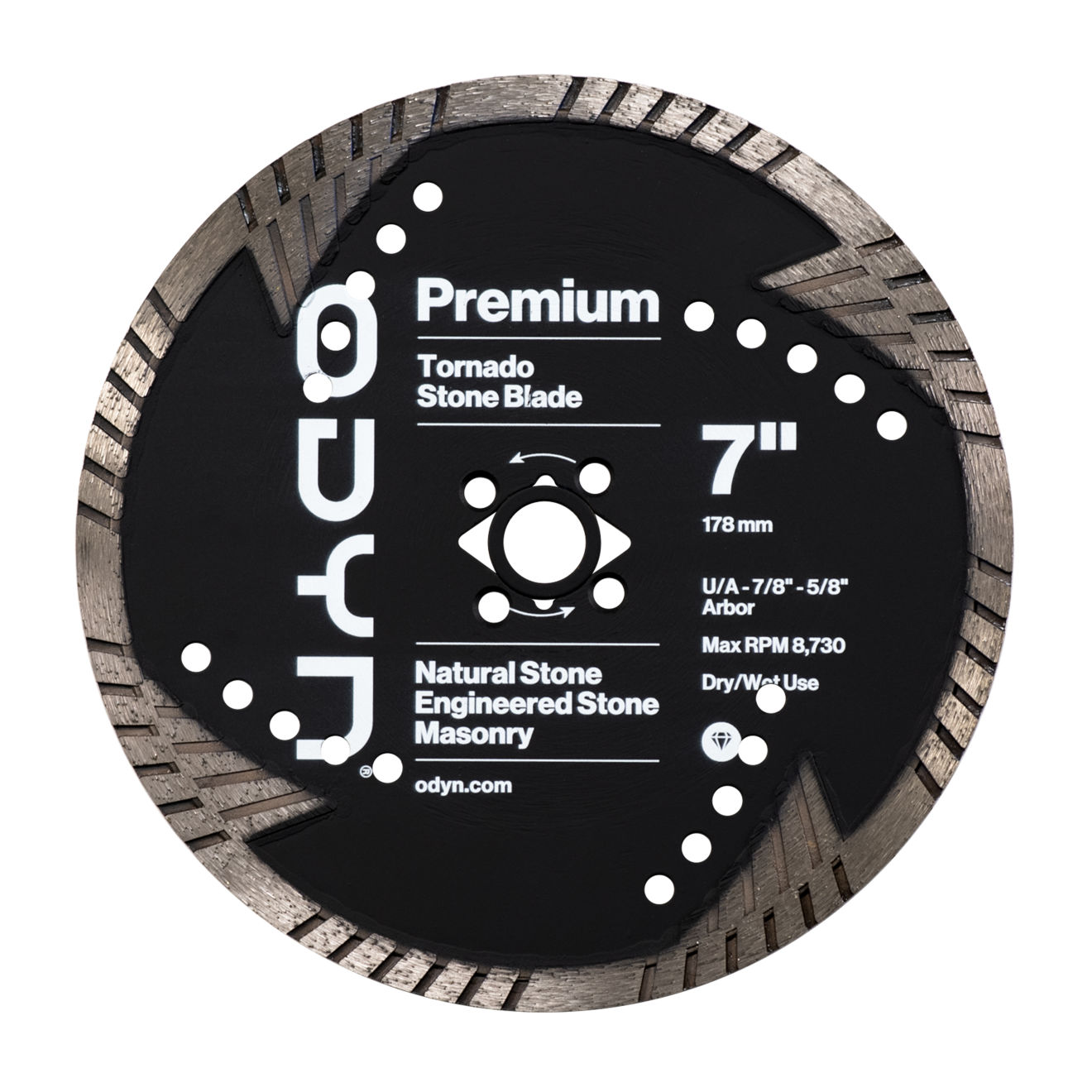 Odyn 7 in. Premium Tornado Stone Blade
