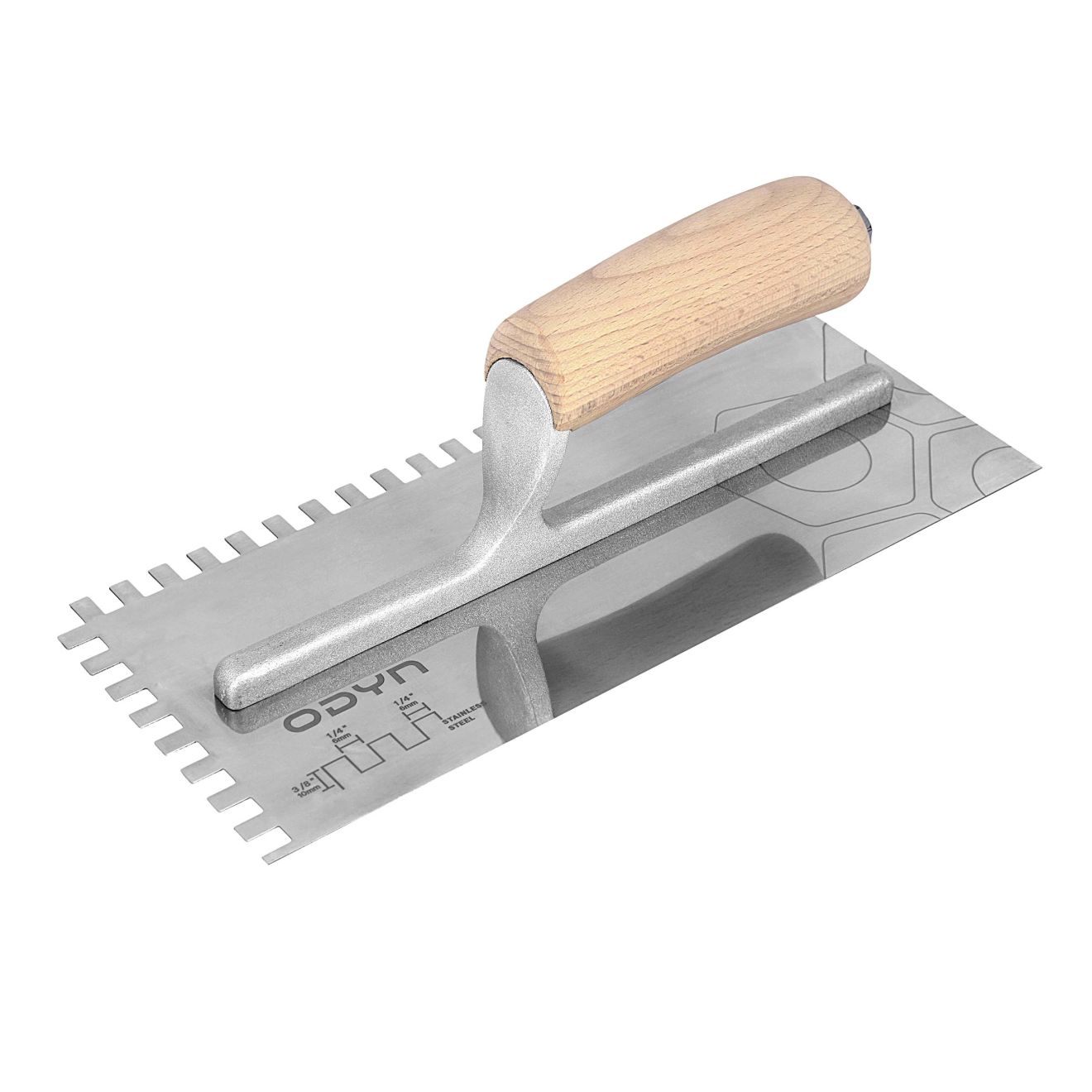 Odyn 11 in. x 1/4 in. x 3/8 in. Square-Notch Stainless Steel Trowel