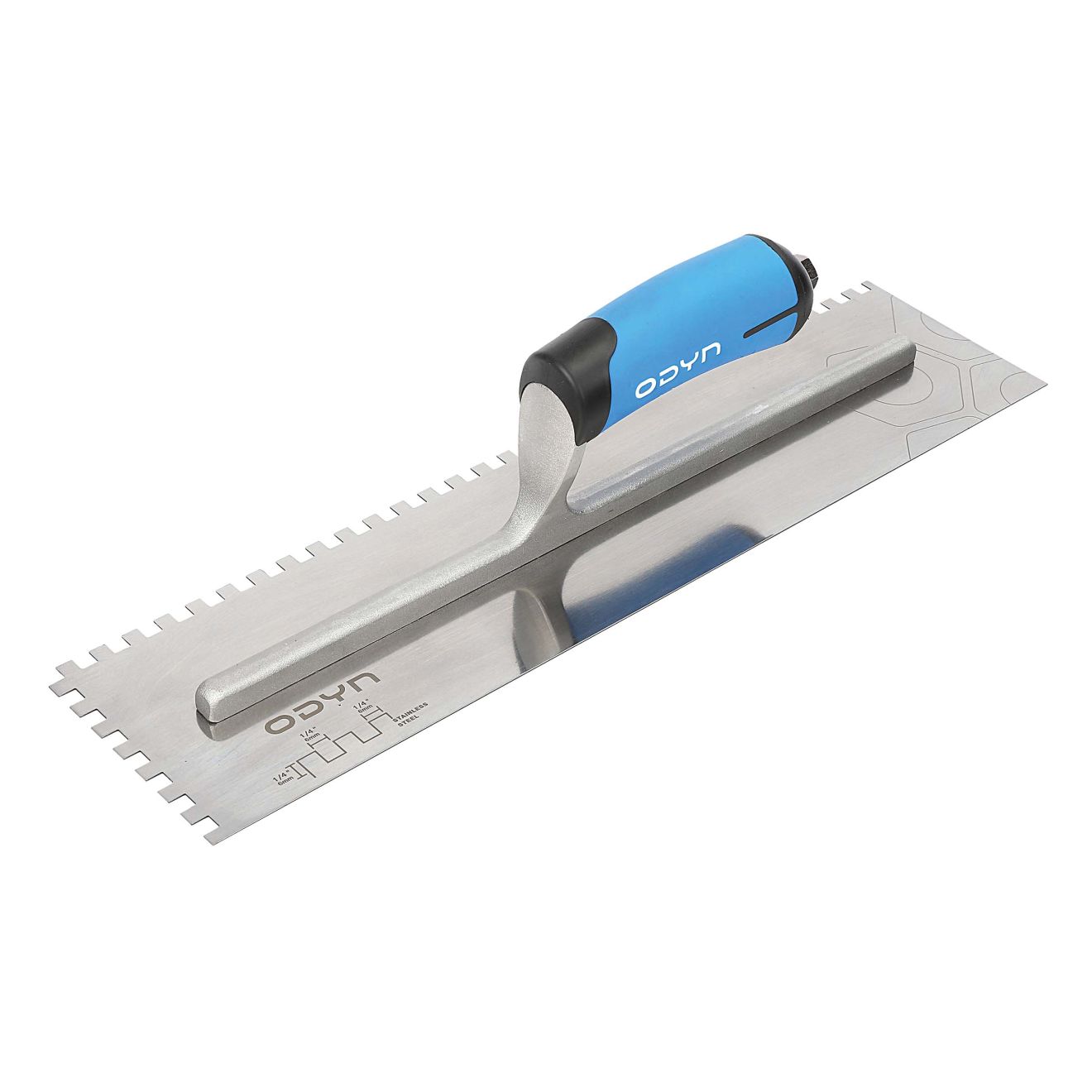 Odyn 16 in. x 1/4 in. x 1/4 in. Square-Notch Stainless Steel Trowel