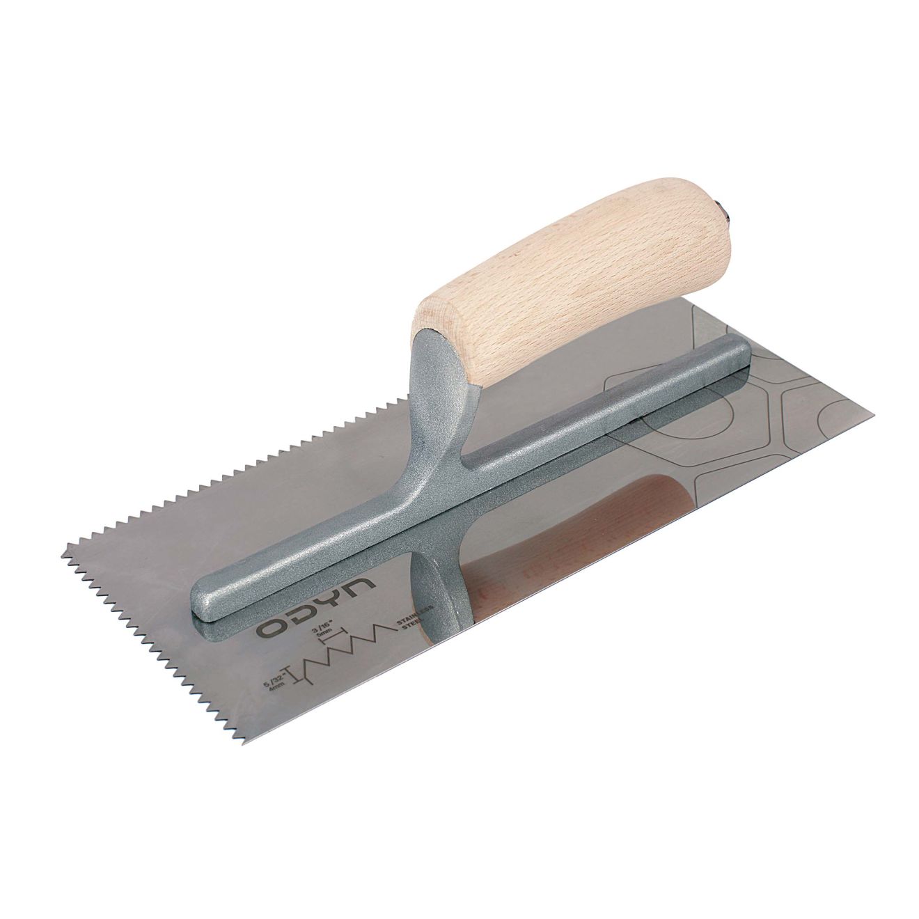 Odyn 11 in. x 3/16 in. x 5/32 in. V-Notch Stainless Steel Trowel