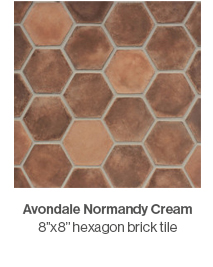 Avondale Normandy Cream hexagon tile