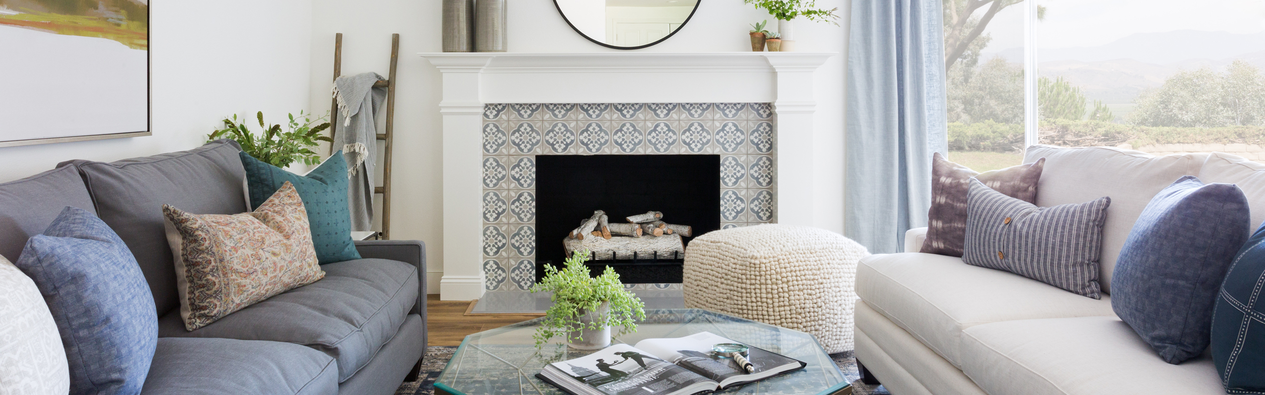 Hot Fireplace Tile Trends - Enchante porcelain tile in Charm