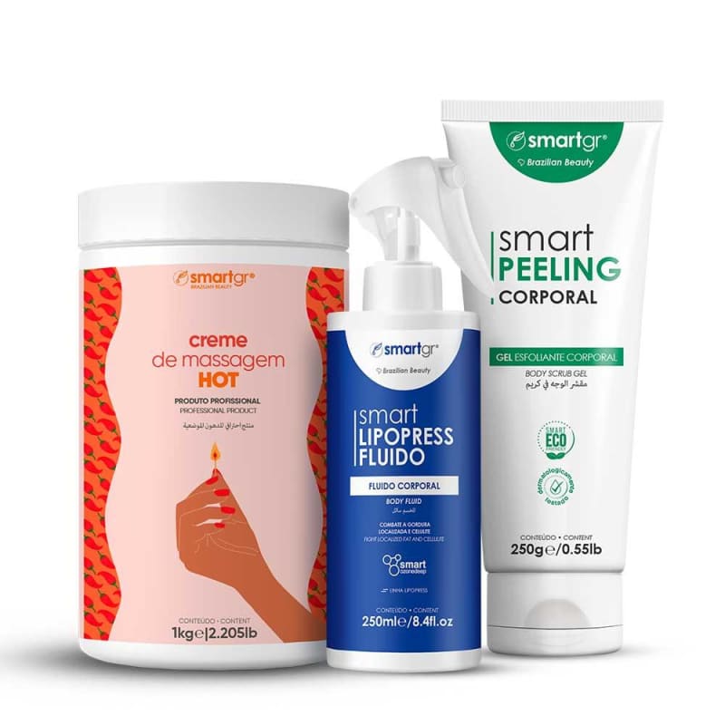 Kit Massagem Creme Hot E Fluido Lipopress Smart Gr