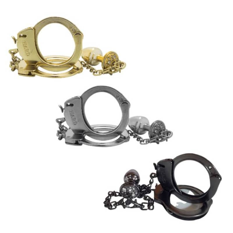 HARD Kit Algemas x Plug Anal P Cravejado de Strass Ônix