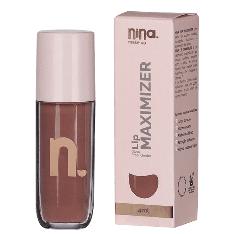 Nina Makeup Lip Maximizer Nude Gloss Labial Beleza Na Web